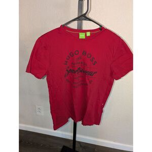 Hugo Boss Men's Red Graphic T-Shirt – Size M
